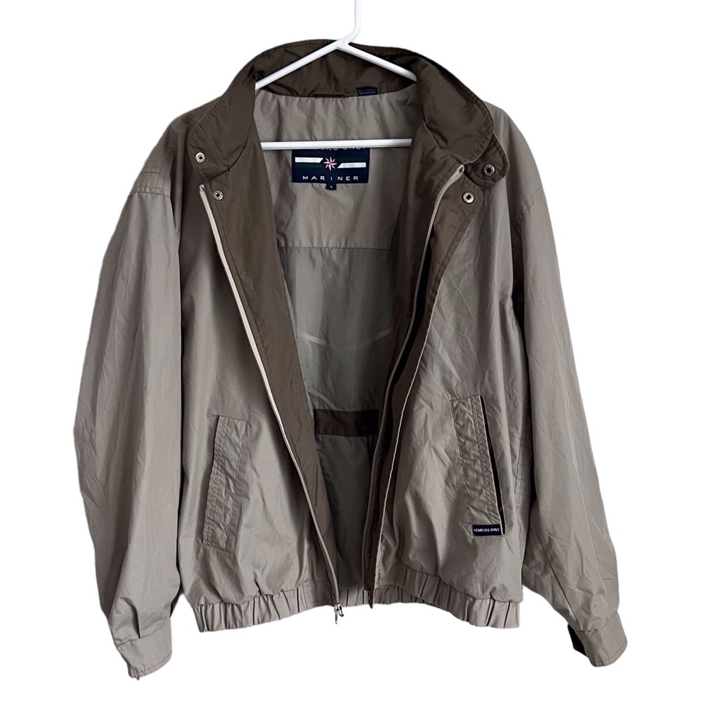 Members Only Vintage Mariner Tan Bomber Jacket Windbreaker Men’s Large - Picture 2 of 9